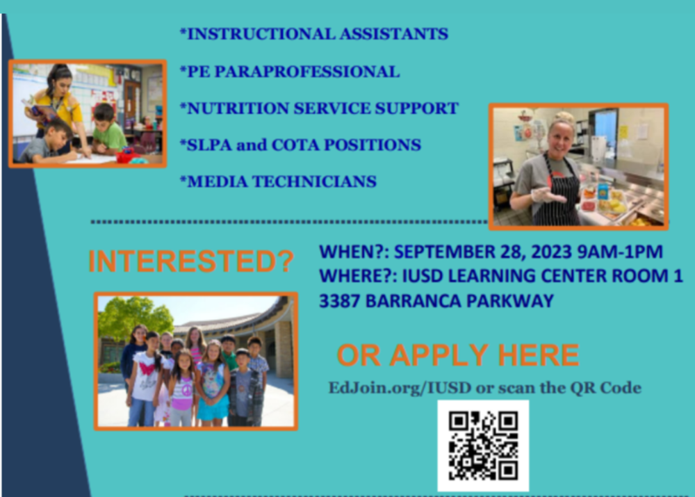 IUSD Job Fair Flyer
