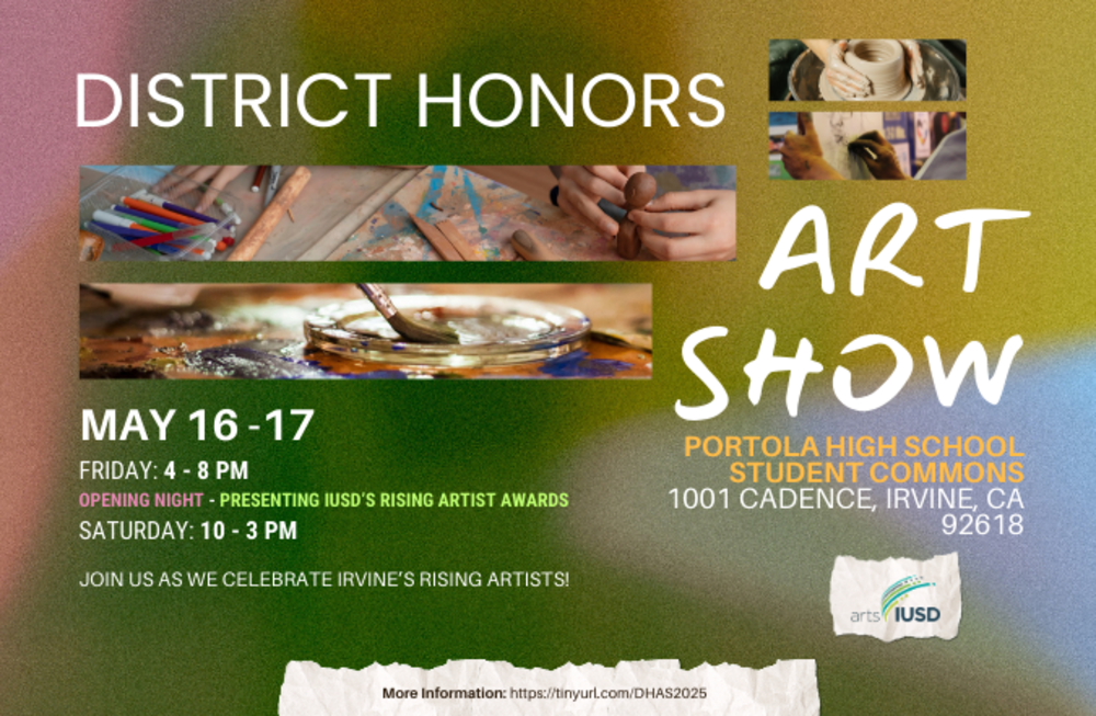 Art show flyer and event details